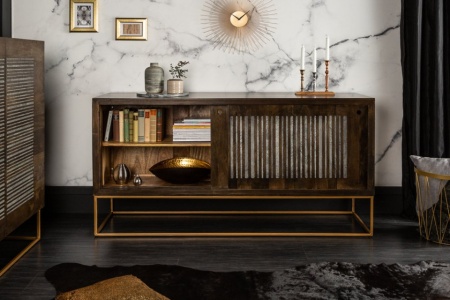Massief dressoir ON 160cm mangohout met agaatsteen afwerking - Img 5