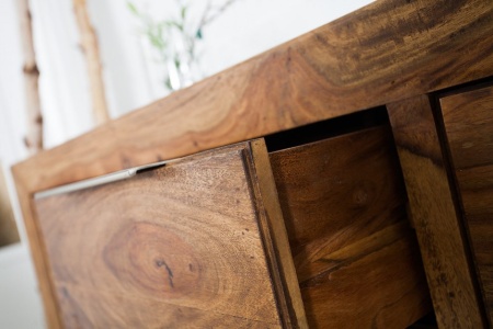 Massief dressoir PURE 135 cm palissander met sheeshamsteen afwerking - Img 7