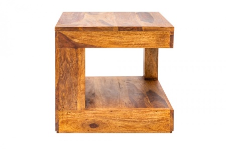 Massief kostbare houten salontafel GIANT 45 cm Sheesham Stone Finish - Img 7