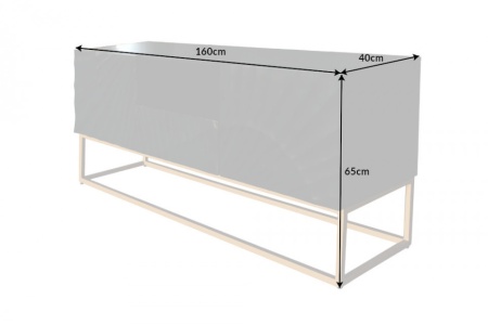 Massief mangohout zwart tv-meubel 160 cm, gedetailleerd 3D-houtsnijwerk - Img 5