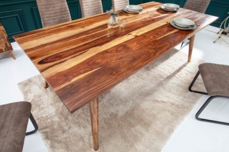 Massieve eettafel MYSTIC LIVING 200cm Sheesham stone finish unieke nerf - Img 2