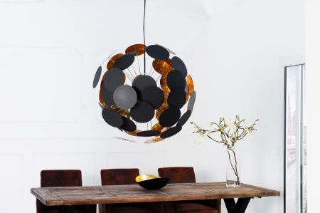 Moderne design hanglamp INFINITY HOME 70cm zwart gouden hanglamp - Img 2