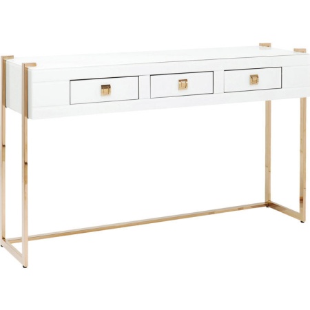 Moderne glamour-look consoletafel bedekt met gekleurd glas 134cm - Img 7