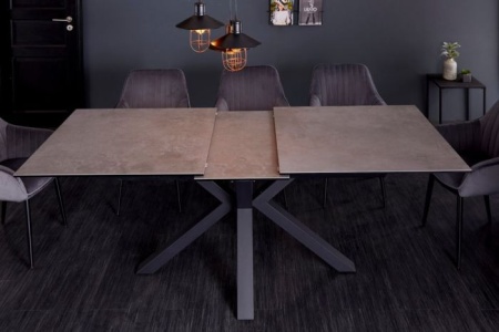 Moderne keramische eettafel ETERNITY 180-225cm betonlook uitschuifbaar - Img 3
