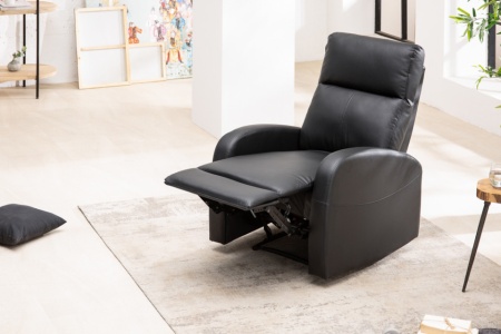 Moderne relax fauteuil HOLLYWOOD II zwarte tv fauteuil met ligfunctie - Img 3