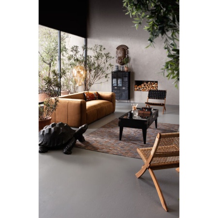 Salontafel Collector Zwart 122x55cm met vakjes en wijnhouder - Img 8