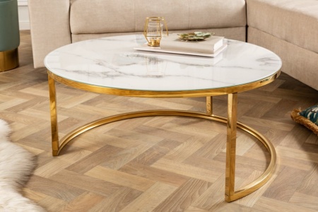 Salontafel Elegance 80cm wit marmer decor - Img 3