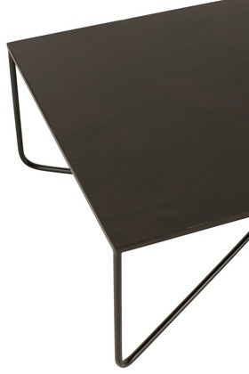 Salontafel Kruis Frame Metaal Zwart 100cm - Img 5