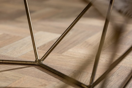 Salontafel Messing met Marmerblad Wit Diamond 69 cm - Img 8