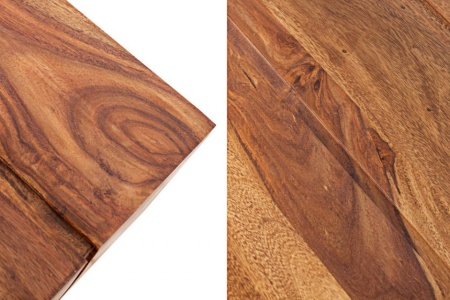 Solide design salontafel BOLT 100 cm Sheesham steen afwerking - Img 6