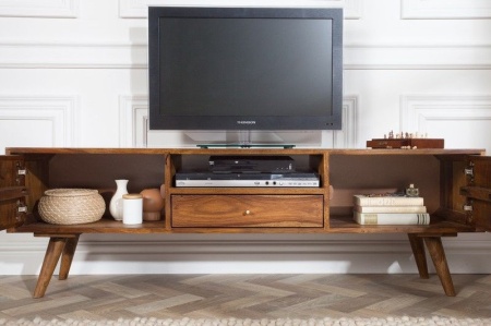 TV-Meubel Mystic Living 140cm Massief Sheesham Hout - Img 5