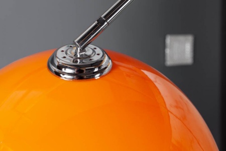 Uitschuifbare booglamp LOUNGE DEAL 175-205 cm oranje marmeren voet vloerlamp - Img 4