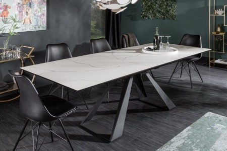 Uitschuifbare eettafel 180-230 cm marmerlook gemaakt van keramiek - Img 3