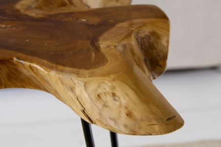 Unieke bijzettafel WILD 60cm teakhouten salontafel - Img 4