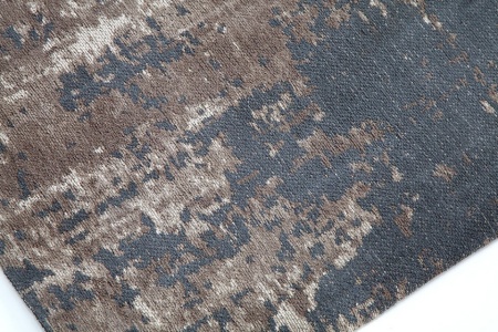 Vintage katoenen vloerkleed 240x160cm beige grijs used look - Img 4