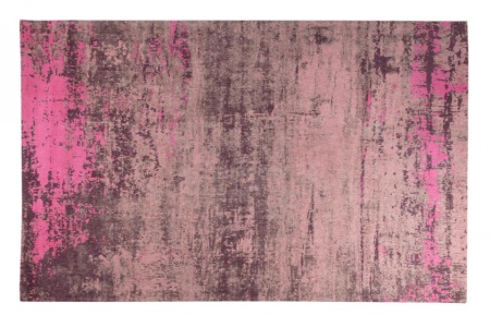 Vintage vloerkleed 240x160cm roze beige verwassen gebruikte look - Img 8