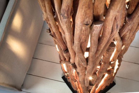 Vloerlamp massiev hout NATURE ART 173 cm - Img 4