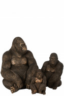 Decoratie Gorilla Poly Donkerbruin Large 88cm