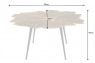 Decoratieve salontafel GINKGO 95cm goud zwart handgemaakt metaal