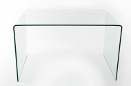 Design glazen Bureau 120 cm transparant Tafel volledig glazen tafel