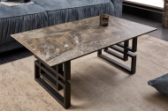 Design salontafel ATLANTIS 100cm taupe keramiek in marmer look