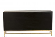 Dressoir 4 Deuren Mango Hout/Ijzer Zwart/Goud 160cm