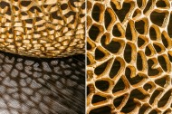Filigraan design salontafel Leaf 80cm goud handgemaakt