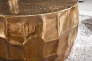 Handgemaakte salontafel ORGANIC ORIENT 68 cm goud gehamerd design