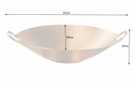 Handgemaakte sierschaal ORIENT 55cm goudkleurig metaal gehamerd design