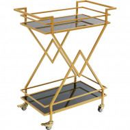 Kare Design Bar Trolley Piramides Glas Gehard veiligheidsglas Gekleurd