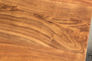 Massief houten salontafel MAMMUT 120 cm acaciahoning afwerking X-frame zwart tafelblad 2,5 cm