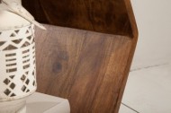 Massieve set van 2 cubes HEXAGON Sheesham Stone Finish bijzettafels