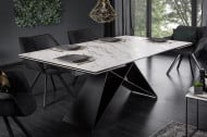 Moderne keramische eettafel PROMETHEUS 180-220-260uitschuifb marmerlook