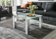 Moderne vierkant salontafel glas model crash 65cm
