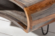 Retro salontafel LIVING 70 cm grijze rookafwerking Sheesham palissander met haarspeldpoten