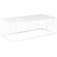 Salontafel Draad Rechthoek Wit 115x57cm