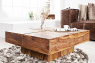 Solide design vierkant salontafel Sheesham hout 80 cm