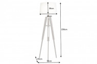 Vloerlamp Grenen Hout Industriële Retro 158 cm
