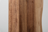 Vloerlamp naturel ORGANIC LIVING zwart massief hout 162 cm met linnen kap