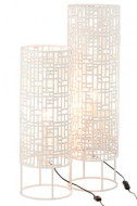 Vloerlamp Rond Metaal Wit Large 89,5cm