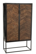 Wandkast /Mango Hout Zwart/Bruin