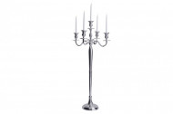 Barok kandelaar 120 cm zilver 5-armige kroonluchter gepolijst aluminium kandelaar
