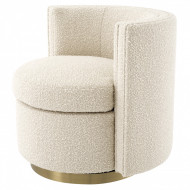 Eichholtz SWIVEL DRAAISTOEL / Fauteuil AMANDA Bouclé cream