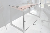 Elegant bureau ELEMENTS 118 cm Sheesham Smoked Finish metalen frame