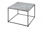 Elegante salontafel ELEMENTS 50 cm grijs met een gepolijst marmeren blad