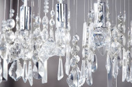 Extravagante hanglamp DIAMONDS XL 120cm kristallen lamp met 9 lampjes