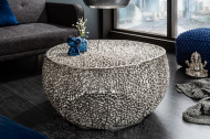 Filigraan design salontafel LEAF 80cm zilver handwerk