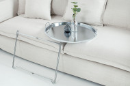 Filigraan salontafel MARRAKESCH 56 cm zilveren dienbladtafel Afneembaar tafelblad