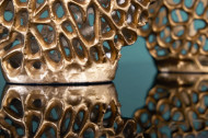 Filigraan vazen set van 2 ABSTRACT BLAD 40cm goud handgemaakt