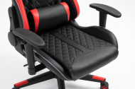 Gamingstoel Rood/zwart met LED